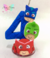 Vela de Biscuit Tema PJ masks