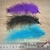 Pluma de Gallo Colores Violeta, Celeste y Negro (Elegir Color) (6 unidades)