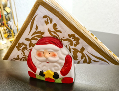 Porta Guardanapo de Porcelana Natal Papai Noel - comprar online