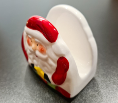 Porta Guardanapo de Porcelana Natal Papai Noel - Mais Vida e Decor