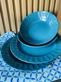 Kit de Jantar Colours Azul - 8 peças - comprar online