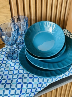 Kit de Jantar Colours Azul - 8 peças