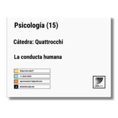 Psicología (15) Cat: Quattrocchi - La Conducta Humana