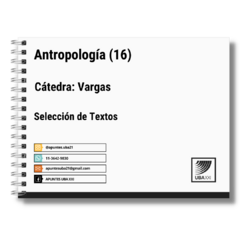 Antropologia (16) Cat: Vargas - Selección de textos (Anillado)