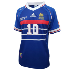 Camiseta Francia titular 1998 #10 Zidane
