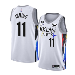 Musculosa Brooklyn Nets City Editions White #11 Irving - Adulto