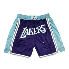 Short Básquet Vintage Azul Angeles Lakers C/ Bolsillo - Adulto