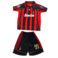 Kit Milan titular 2006/07 #99 Ronaldo - Infantil - comprar online
