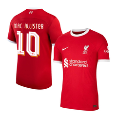 Camiseta Liverpool FC Titular Nike 2023/24 #10 Mac Allister - Adulto