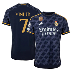 Camiseta Real Madrid Suplente Modelo Jugador Adidas 2024 #7 Vini Jr. - Adulto