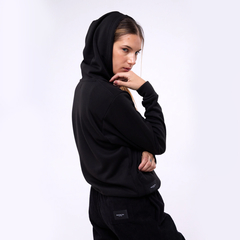Buzo Hoodie Deportivo Basset Modelo Tokio C/ Negro - Mujer - comprar online