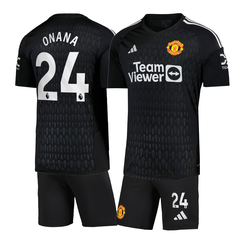 Kit Manchester United Tercero Arquero Adidas 2024 #24 Onana - Infantil