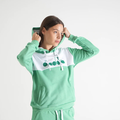 Buzo Hoodie Deportivo Diadora C/ Verde - Mujer en internet