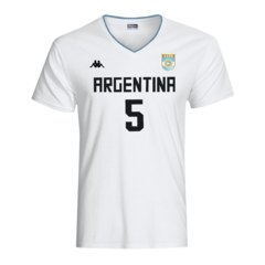 Remera De Básquet Selección Argentina Kappa C/blanco #5 Ginóbili - Adulto - comprar online