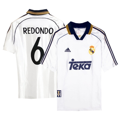 Camiseta Real Madrid Titular Adidas 1999 #6 Redondo - Adulto