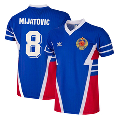 Camiseta Selección Yugoslavia Titular Adidas 1990 #8 Mijatovic - Adulto