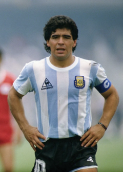 Camiseta Seleccíon Argentina Titular Mundial México 1986 #10 (Maradona) - Adulto - By Playsport