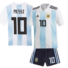 Kit Selección Argentina Titular Adidas 2018 #10 Messi - Infantil