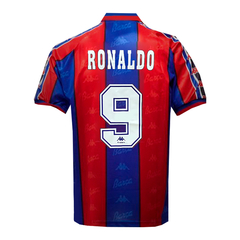 Camiseta Barcelona Titular Kappa 1996 #9 Ronaldo - Adulto en internet