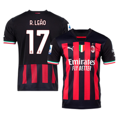 Camiseta Ac Milán Titular Puma 2023 #17 R. Leao - Adulto