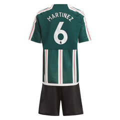 Kit Manchester United Suplente Adidas 2023/24 #6 Martínez - Infantil en internet