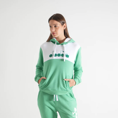 Buzo Hoodie Deportivo Diadora C/ Verde - Mujer - comprar online