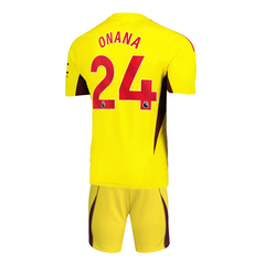 Kit Manchester United Suplente Arquero Adidas 2024 #24 Onana - Infantil en internet