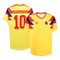 Camiseta Selección Colombia Titular Adidas 1990 #10 Valderrama - Adulto