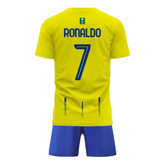 Kit Al Nassr Fc Titular Nike 2024 #7 Ronaldo - Infantil en internet