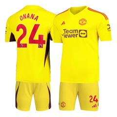 Kit Manchester United Suplente Arquero Adidas 2024 #24 Onana - Infantil