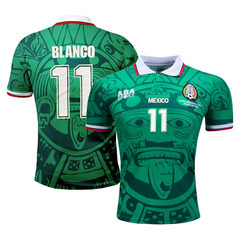 Camiseta Selección México Titular 1998 #11 Blanco - Adulto