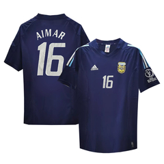Camiseta Selección Argentina Suplente Adidas 2002 #16 Aimar - Adulto