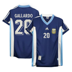Camiseta Selección Argentina Suplente 1998 Adidas #20 Gallardo - Adulto