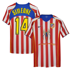 Camiseta Atlético Madrid Nike 2004 #14 Simeone - Adulto