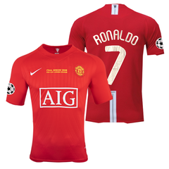 Camiseta Manchester United Nike #7 Ronaldo Final Champion 2008 Moscú