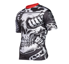 Remera Rashguard Crossed Skull B/n Rojo - Adulto - comprar online