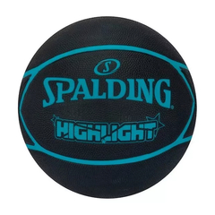 Pelota Básquet Spalding Del N°7 Highlight Negro/azul