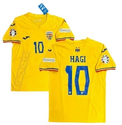 Camiseta Rumania Titular 2024/25+ Parches UEFA #10 Hagi - Joma