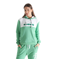 Buzo Hoodie Deportivo Diadora C/ Verde - Mujer