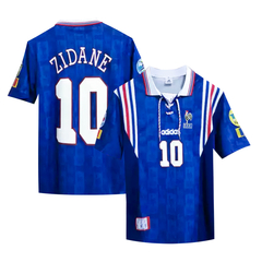 Camiseta Selección Francia Titular Adidas 1996 #10 Zidane - Adulto