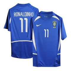 Camiseta Selección Brasil Suplente Nike 2002 #11 Ronaldinho - Adulto