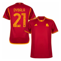 Camiseta As Roma Titular Adidas 2023/24 #21 Dybala - Adulto