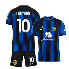Kit Inter de Milán Titular Nike 2023/24 #10 Lautaro - Infantil