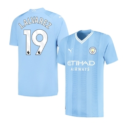 Camiseta Manchester City Titular Authentic Puma 2023/24 #19 J. Álvarez - Adulto