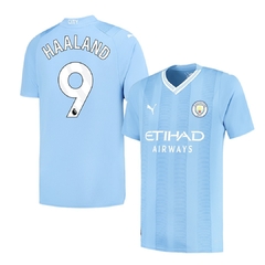 Camiseta Manchester City Titular Authentic Puma 2023/24 #9 Haaland- Adulto