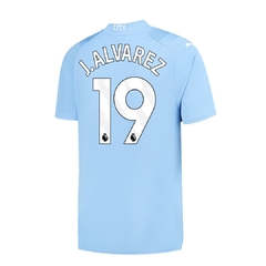 Camiseta Manchester City Titular Authentic Puma 2023/24 #19 J. Álvarez - Adulto en internet