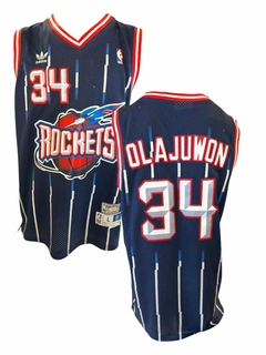 Musculosa Basquet Houston Rockets Classic Road #34 Olajuwon - Adidas