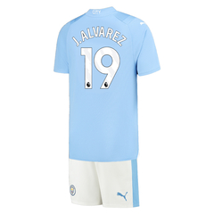 Kit Manchester City Puma 2023/24 #19 J. Alvarez - Infantil en internet