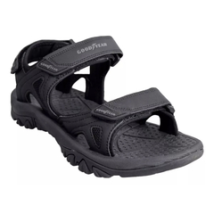 Sandalias Goodyear 3 Velcros C/ Negro - Adulto