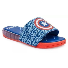 Sandalias Marvel Capitán América Ojota Slide Con Luces Led - Infantil